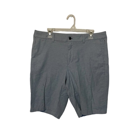 Lululemon Shorts Mens 34 Blue Commission Relaxed Fit Qwick Oxford Chino Stretch - Picture 1 of 10